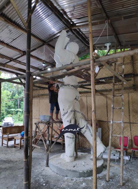proses pembuatan patung golf ukuran besar