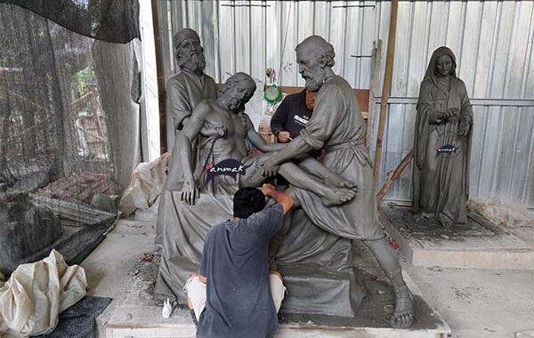 model patung dari tanah liat